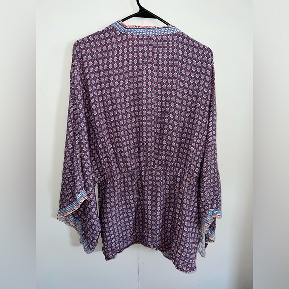 Sim and Sam Women’s Kimono Multi Floral Printed Top Sz S/M - Picture 4 of 4